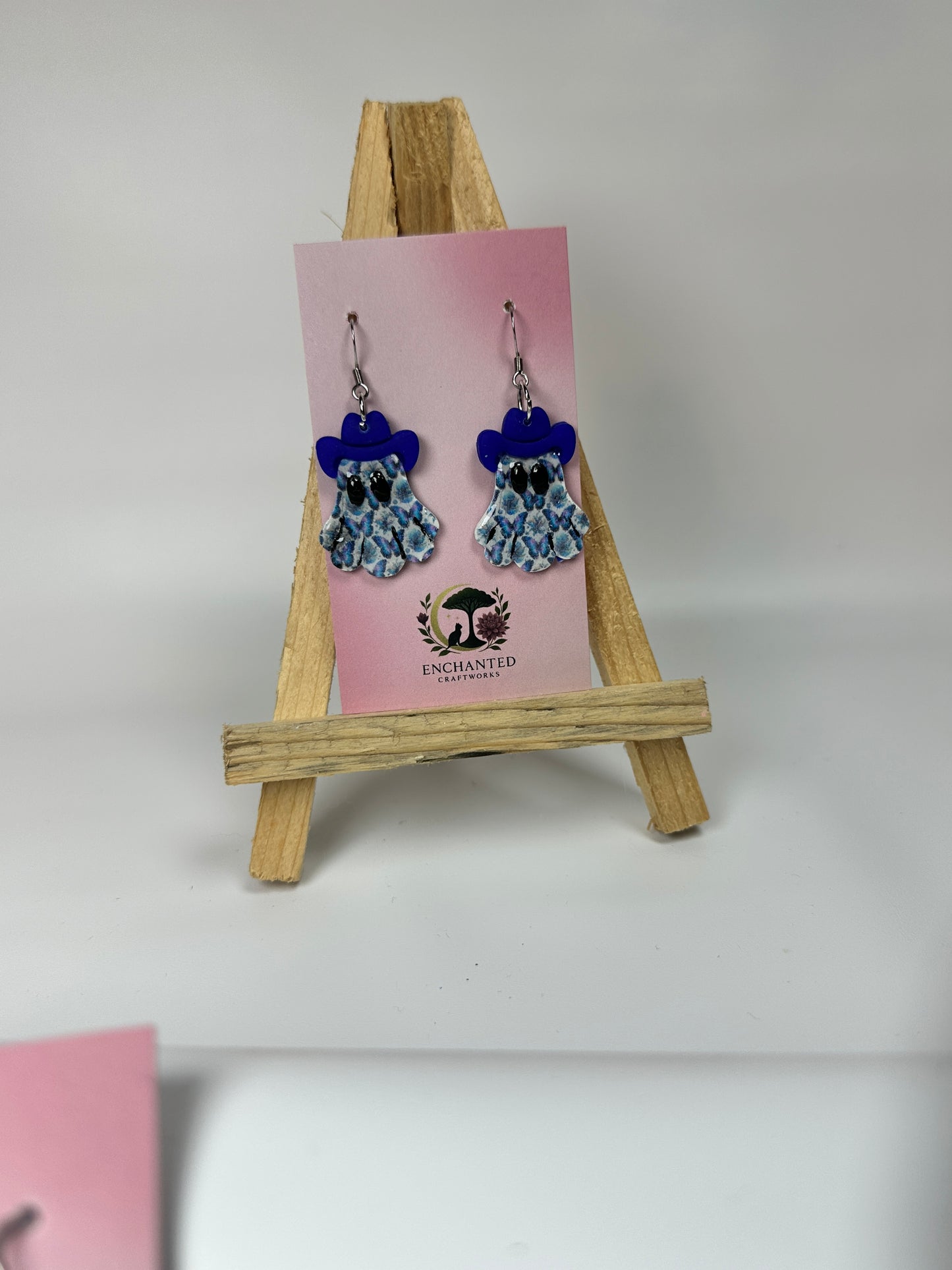Cowboy Ghost Polymer Clay Earrings