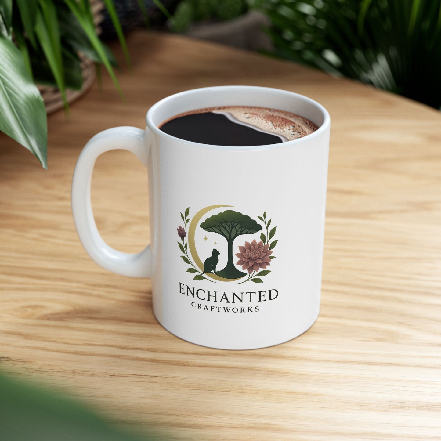 Ceramic Mug with Floral Design, Elegant Coffee Cup, Customizable Gift for Friends, Inspirational Tea Mug, Home & Office Decor