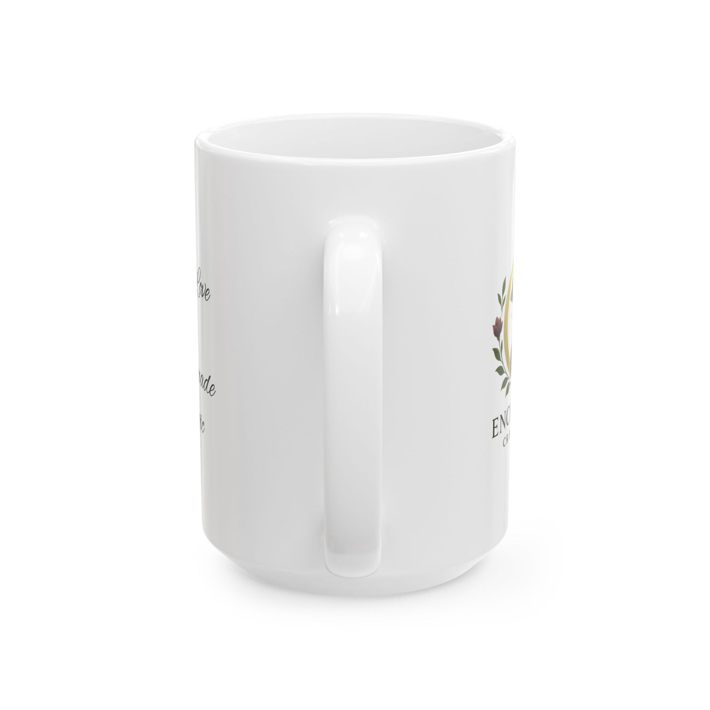 Ceramic Mug with Floral Design, Elegant Coffee Cup, Customizable Gift for Friends, Inspirational Tea Mug, Home & Office Decor