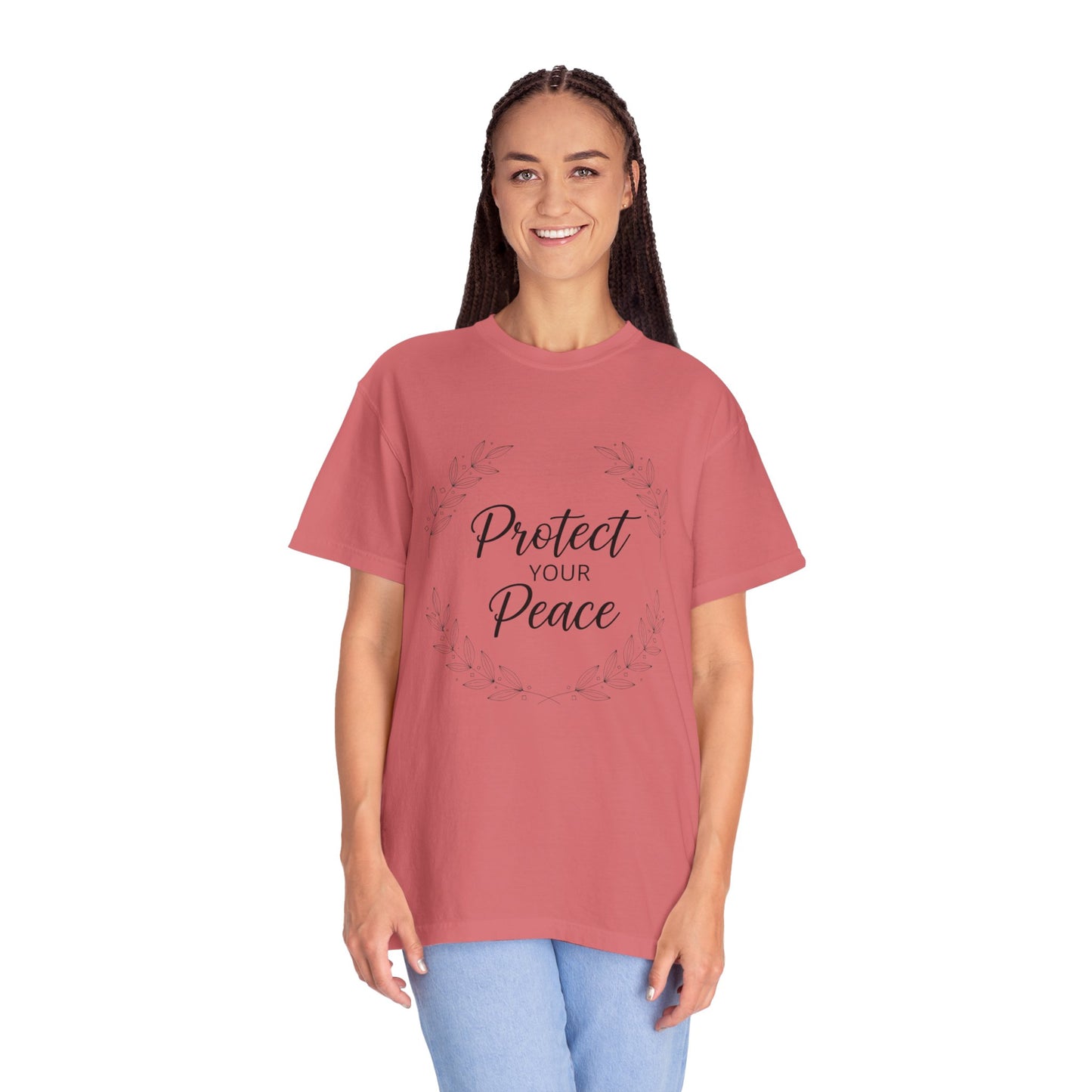 Protect Your Peace T-Shirt — Inspirational Floral Graphic Tee