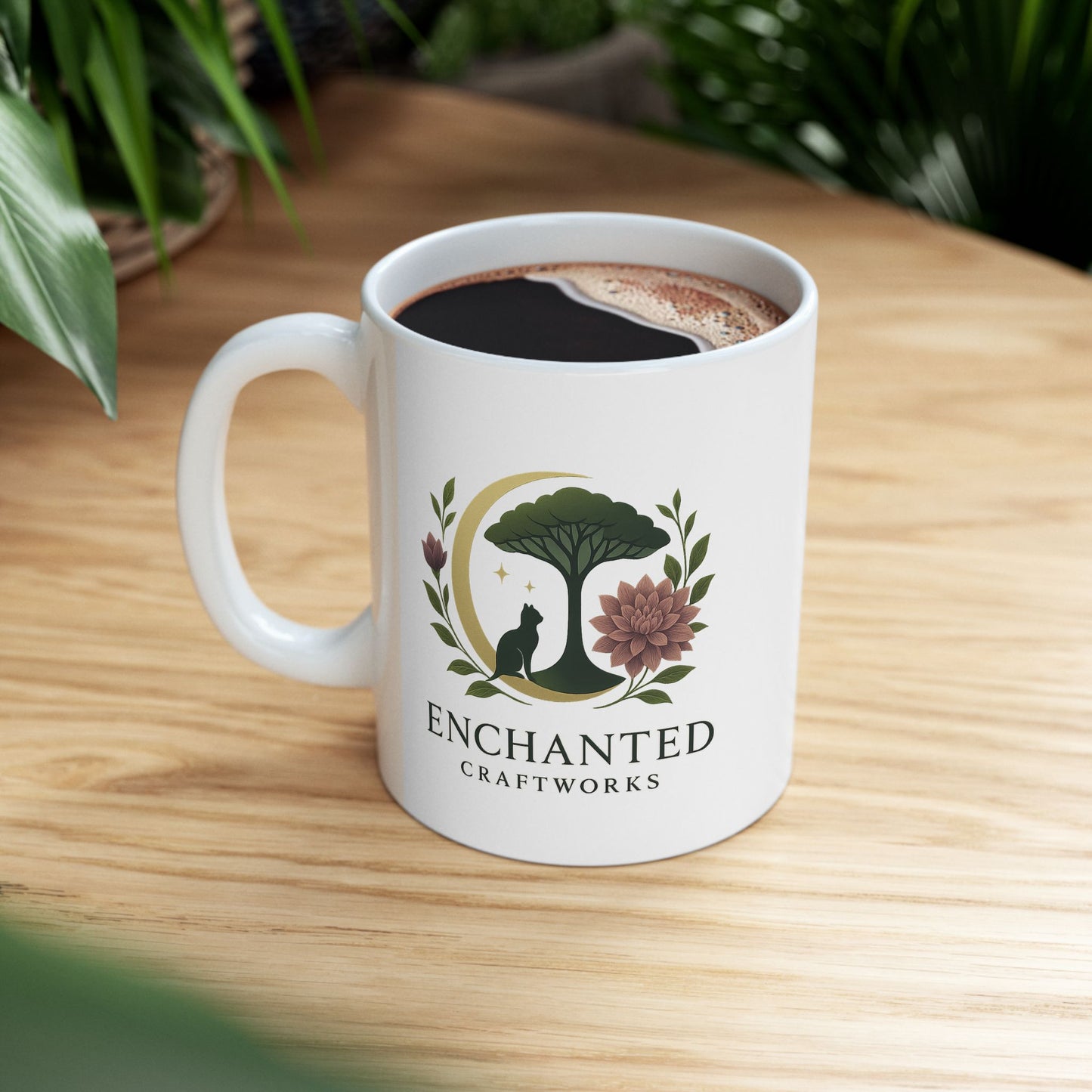 Ceramic Coffee Mug - Enchanted Gardens Design - Ideal Gift for Plant Lovers, Birthdays, Housewarming, Home Decor, Tea Lovers