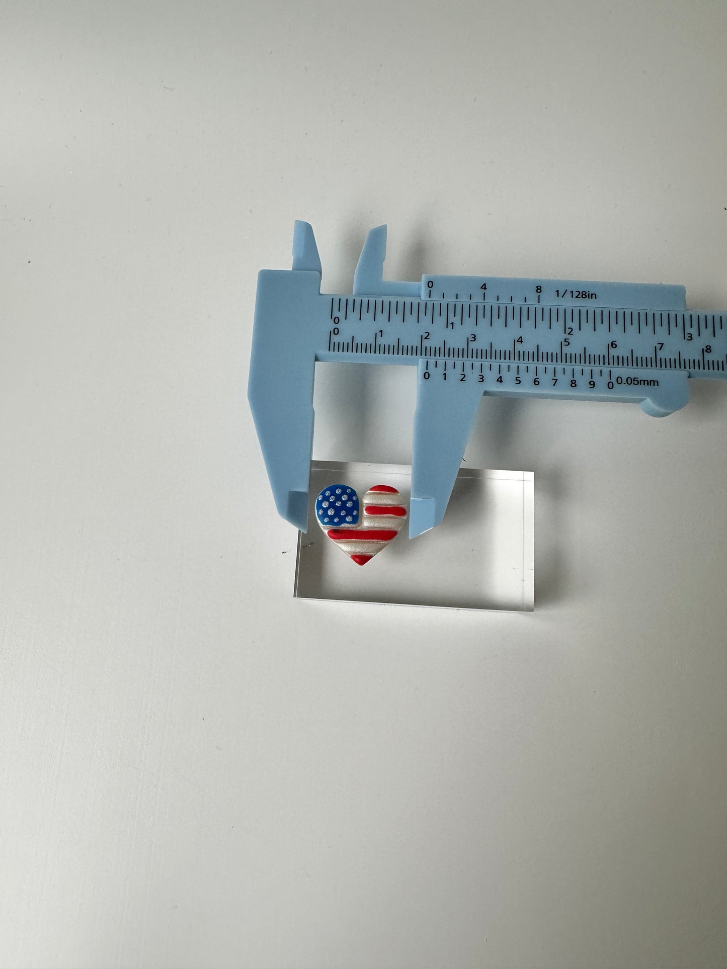 Patriotic Heart Earrings – Polymer Clay