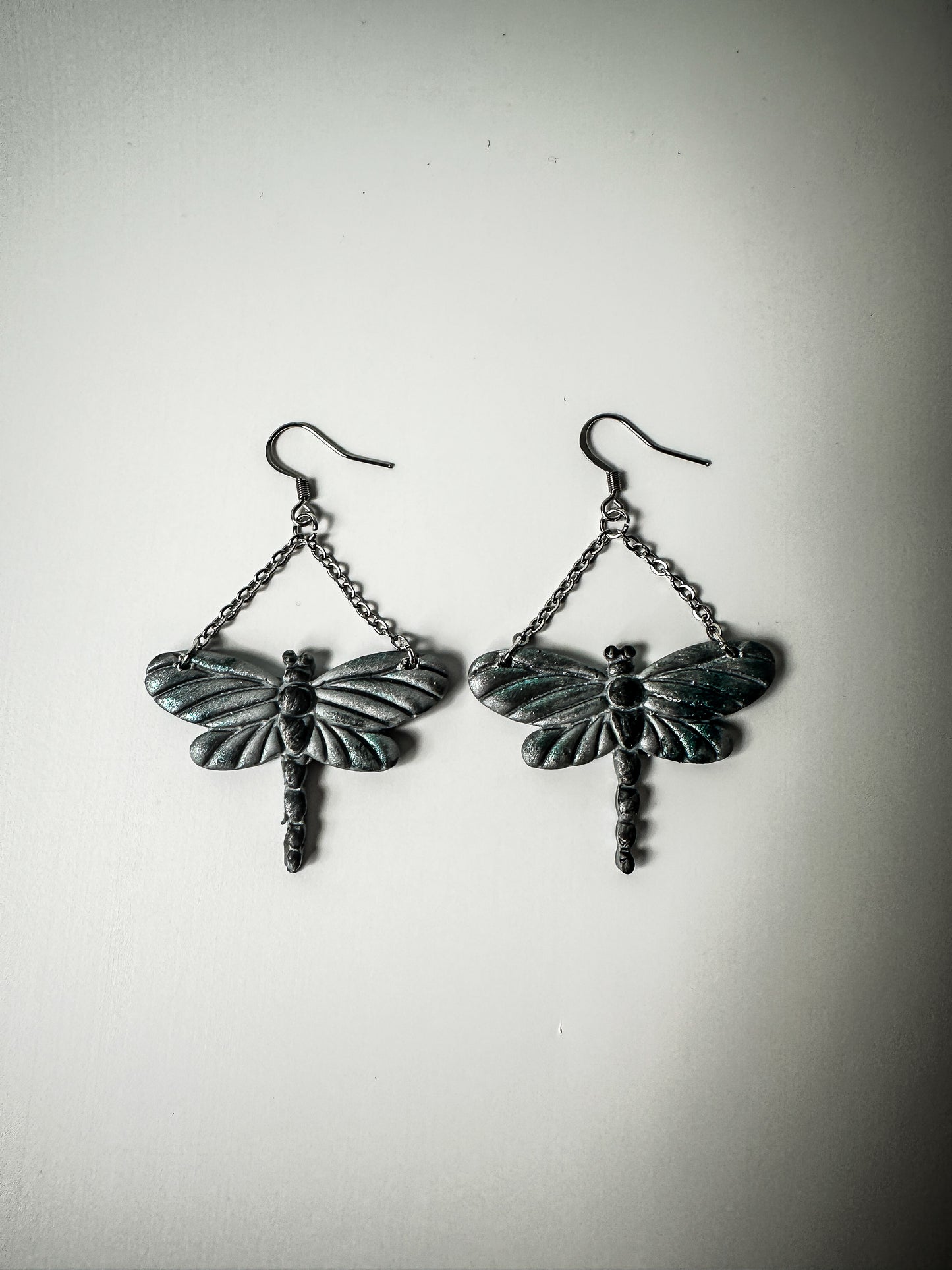 Mystic Dragonfly Polymer Clay Dangles Earrings