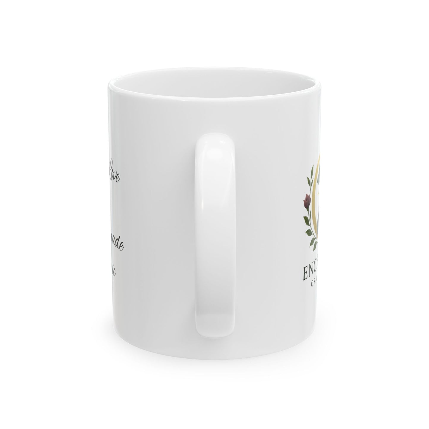 Ceramic Mug with Floral Design, Elegant Coffee Cup, Customizable Gift for Friends, Inspirational Tea Mug, Home & Office Decor