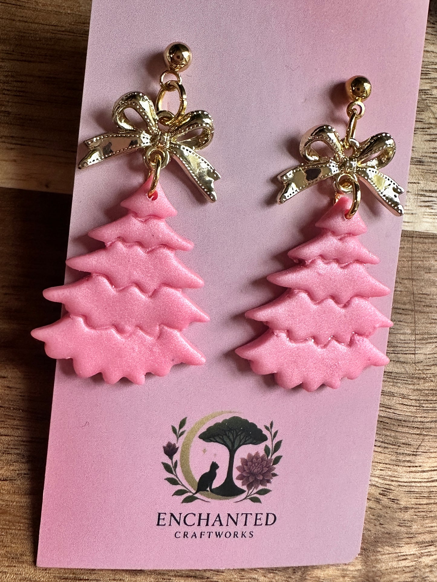 Tree Polymer Clay Dangle Earrings