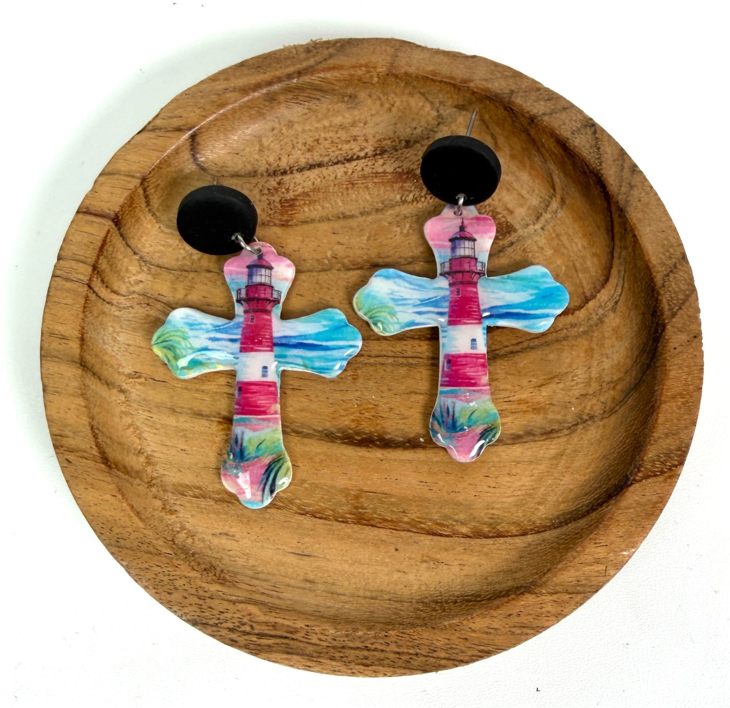 Enchanted Coastal Cross Dangles