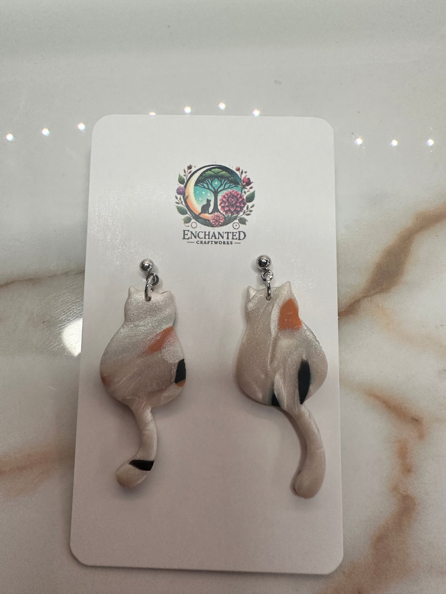 Cat Dangle Earrings