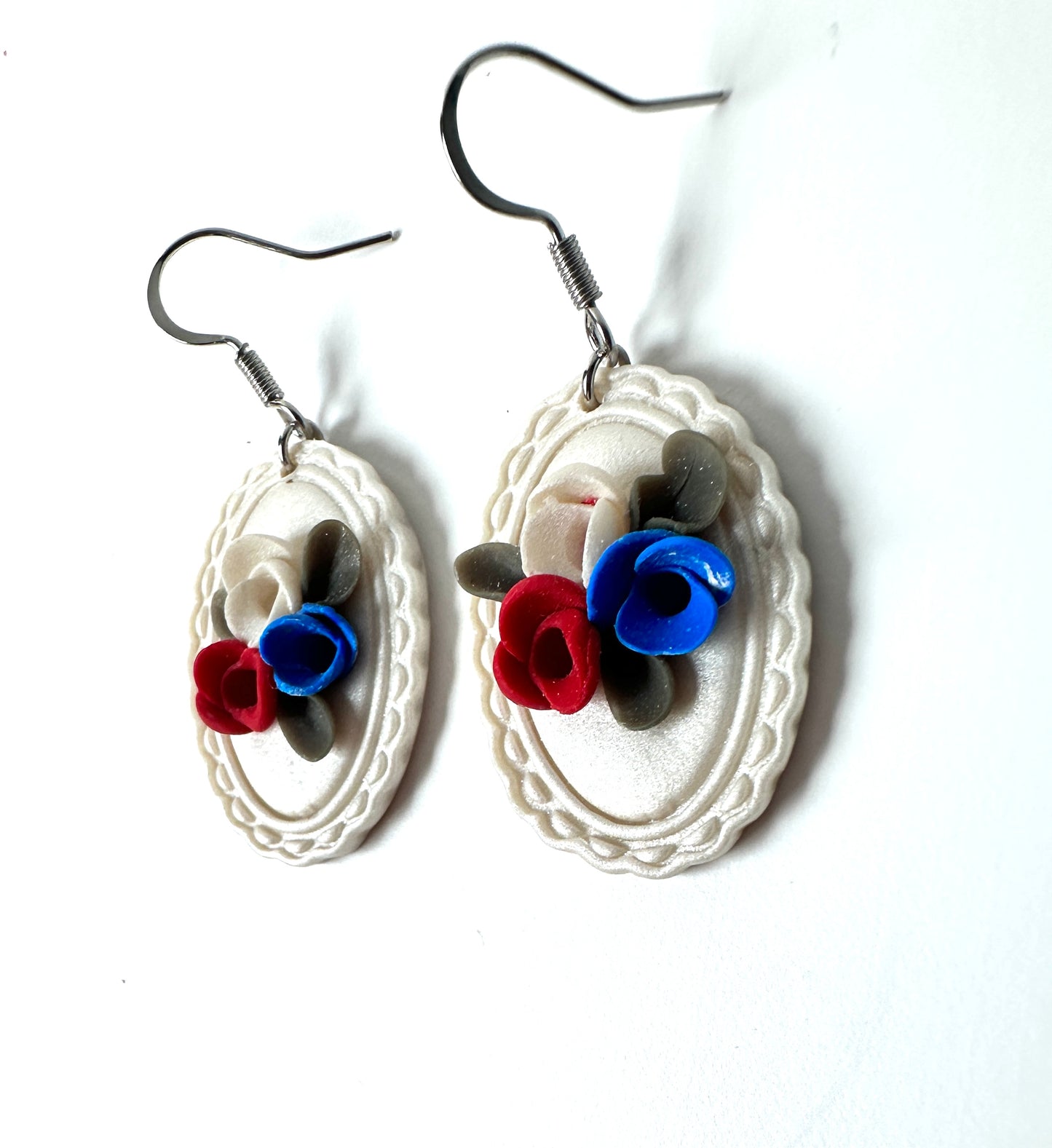 Star-Spangled Cameo Dangle Earrings