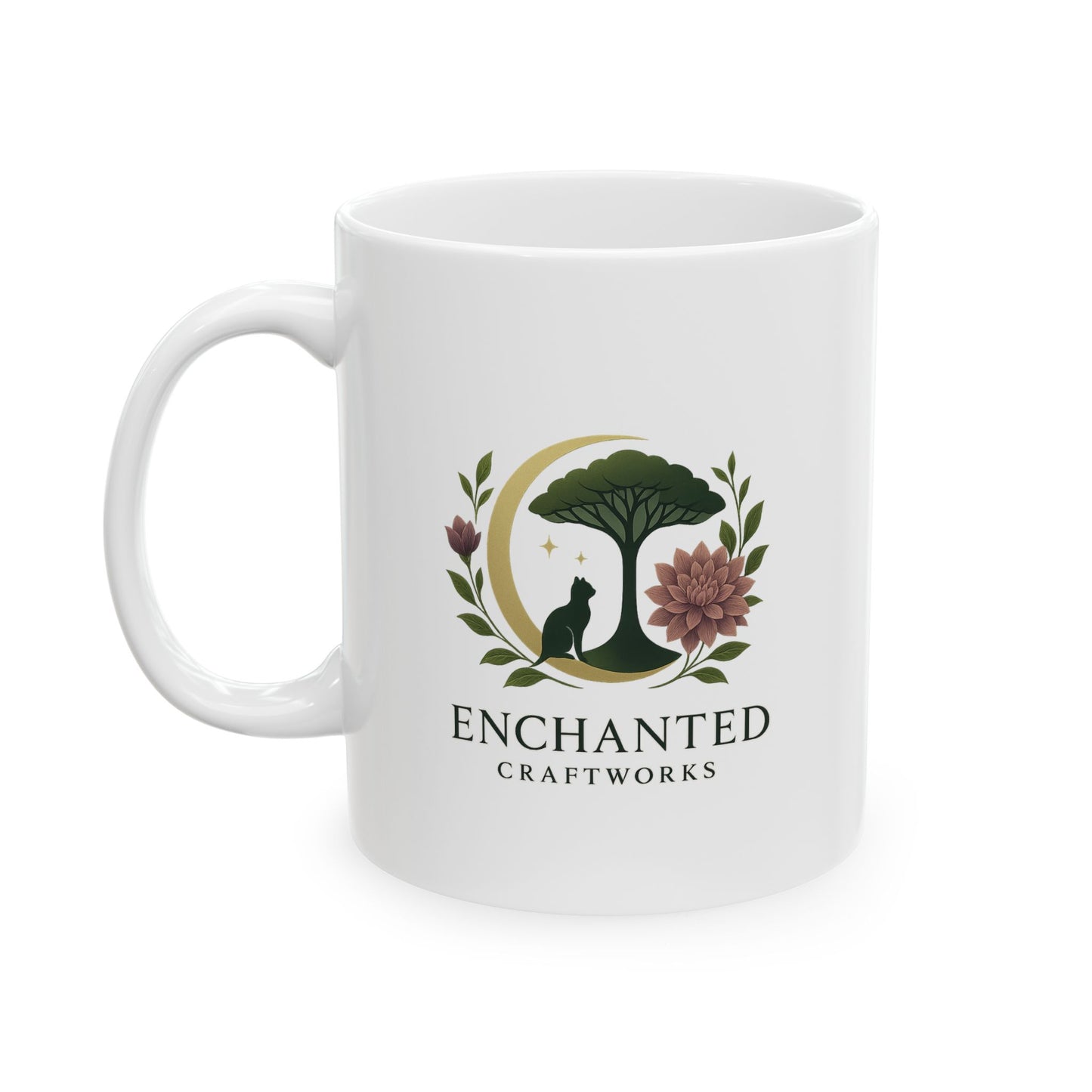 Ceramic Mug with Floral Design, Elegant Coffee Cup, Customizable Gift for Friends, Inspirational Tea Mug, Home & Office Decor