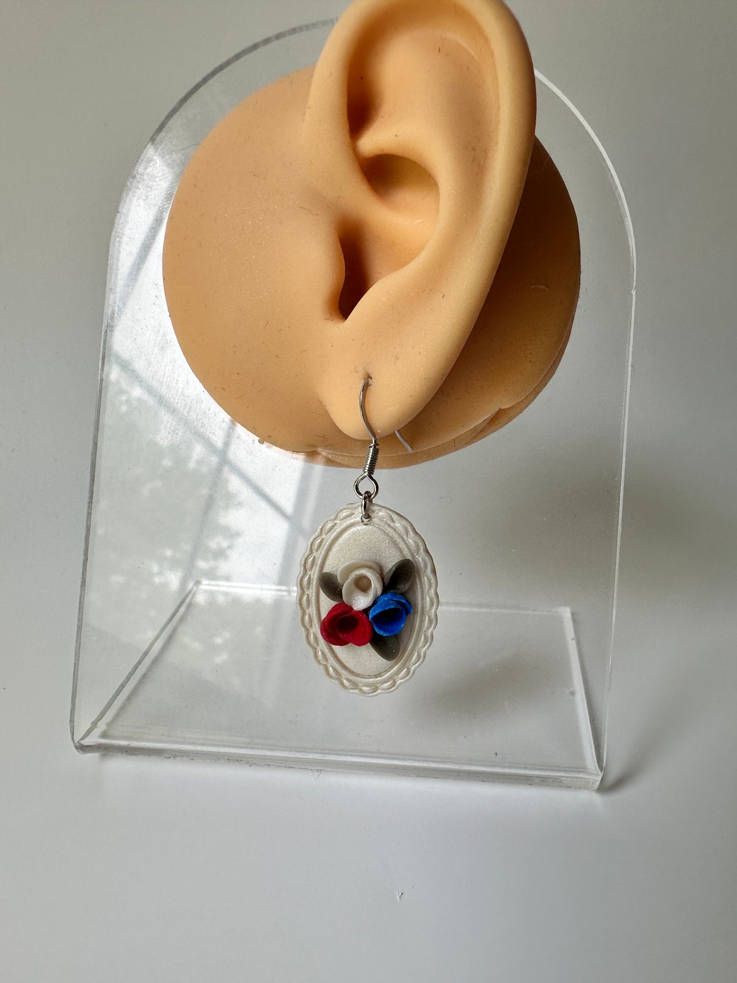 Star-Spangled Cameo Dangle Earrings