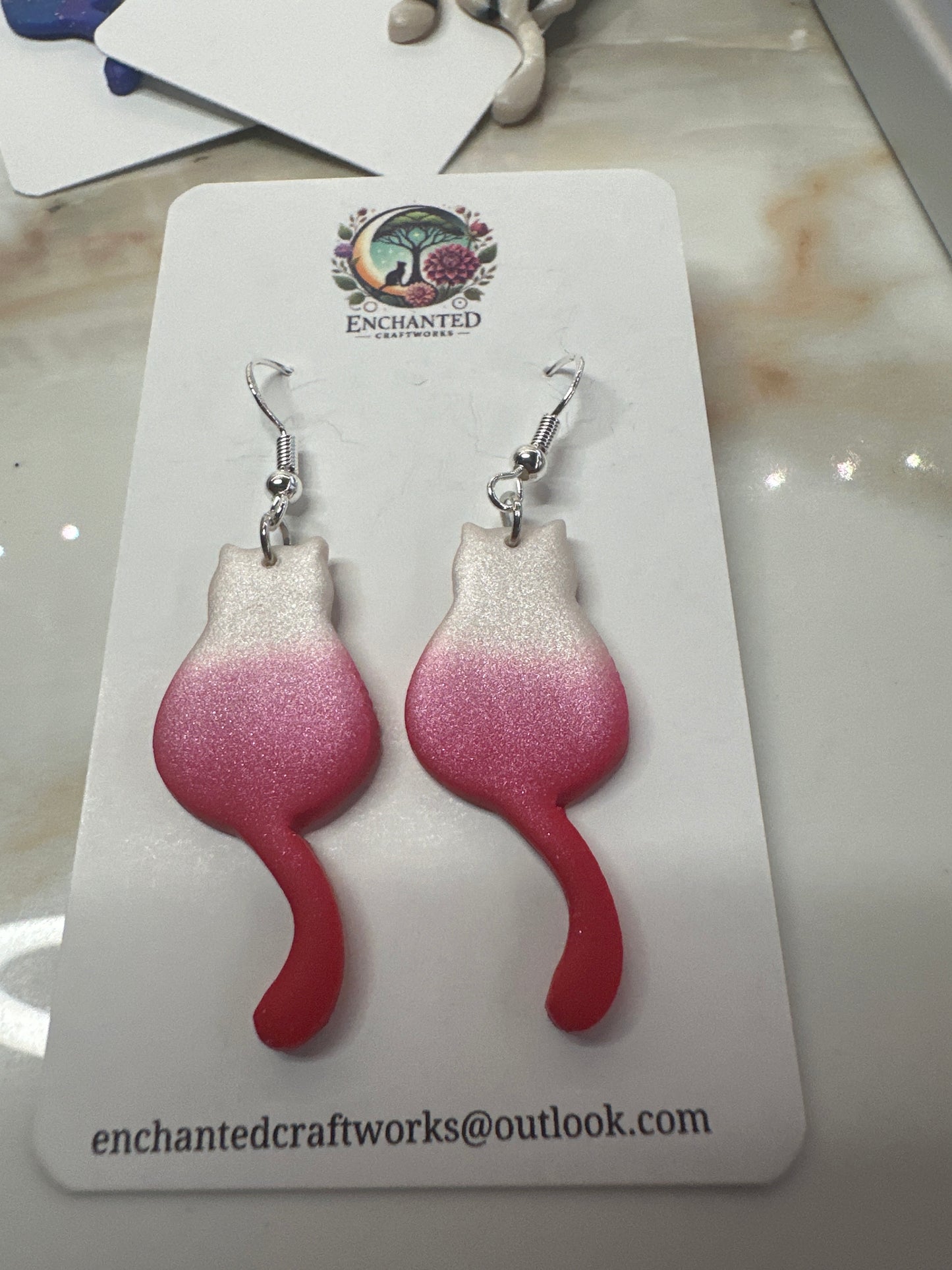 Cat Dangle Earrings
