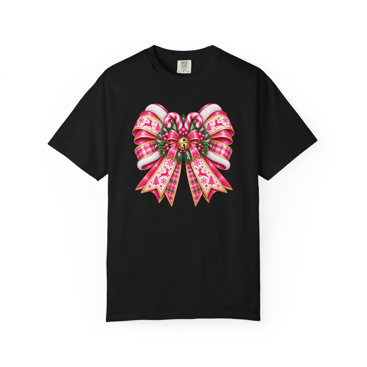 Christmas Pink Gift Bow T-Shirt