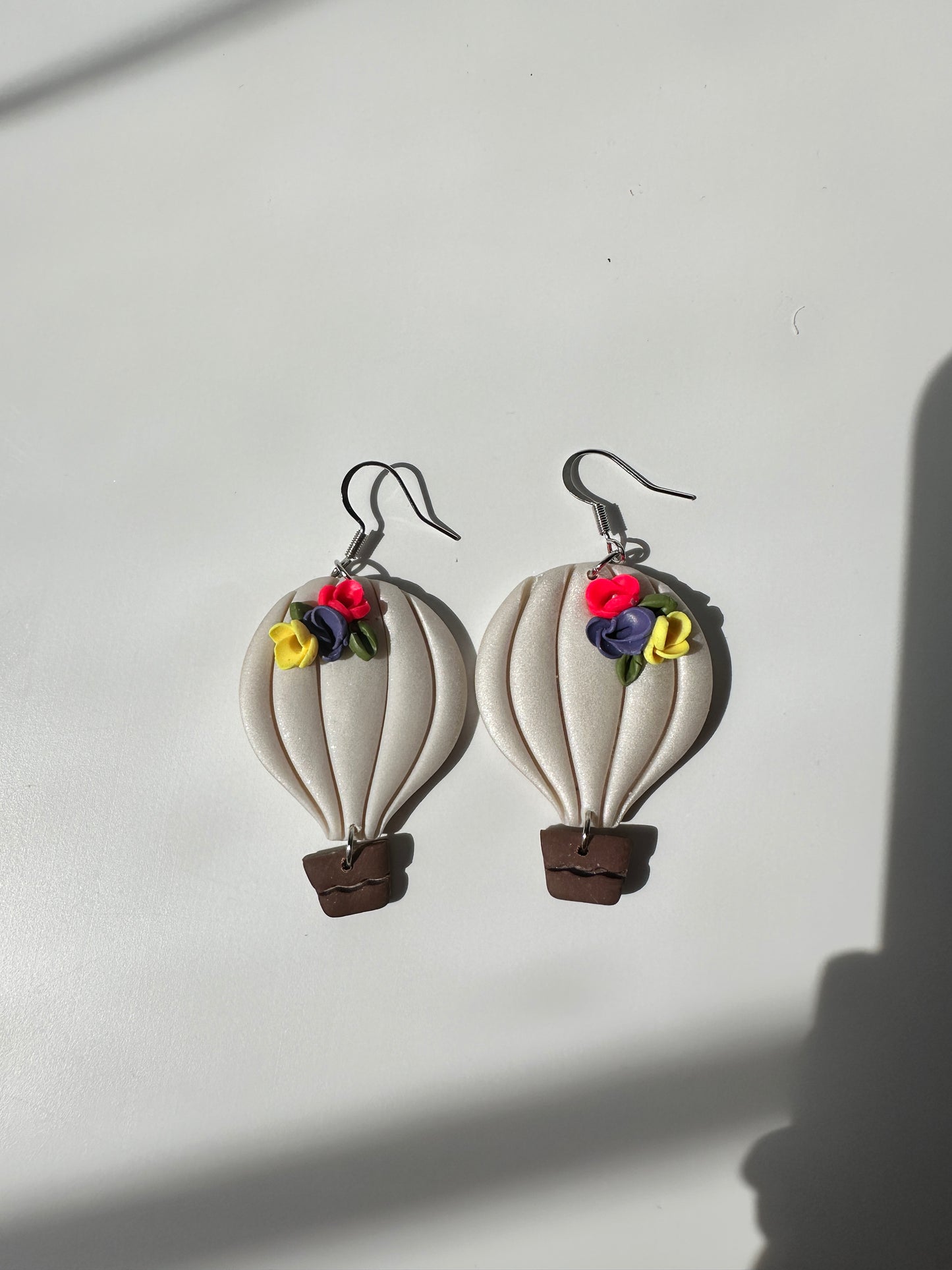“Up, Up & Away” – Enchanted Hot Air Balloon Polymer Clay Earrings