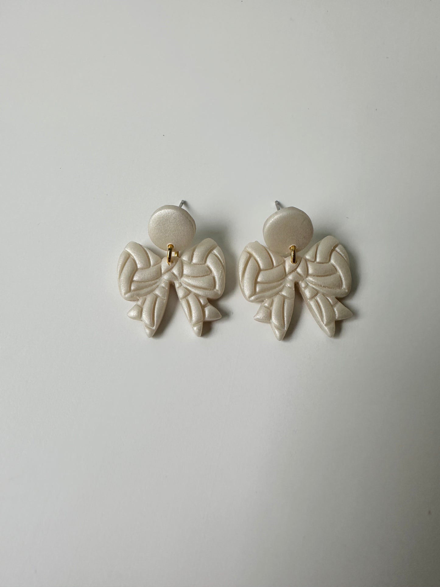 Enchanted Sideline Bows – Polymer Clay Dangle Earrings