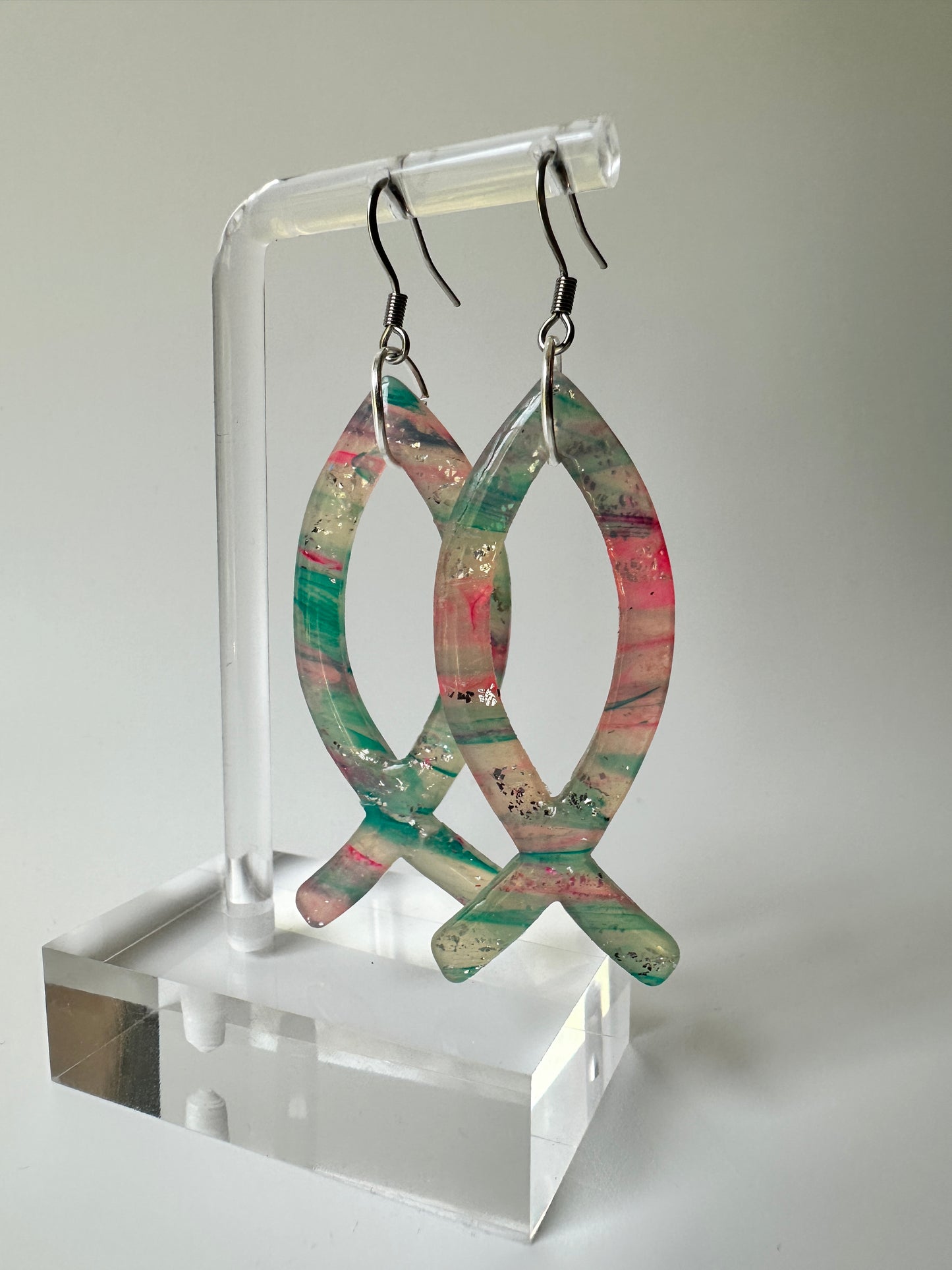 Graceful Fish Elegant & Unique Polymer Clay Earrings – Handcrafted with Love