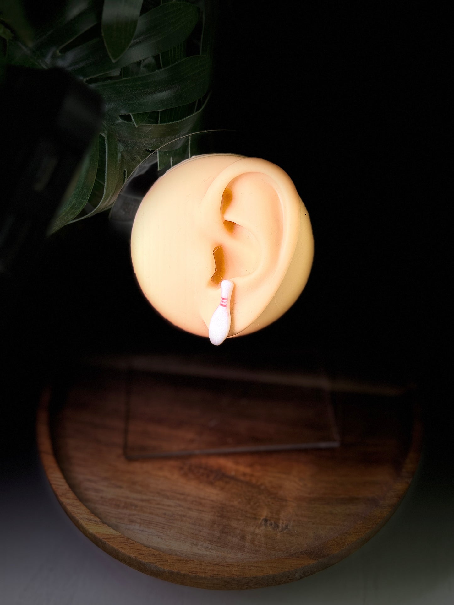 Bowling Ball & Pin Stud Polymer Clay Earrings