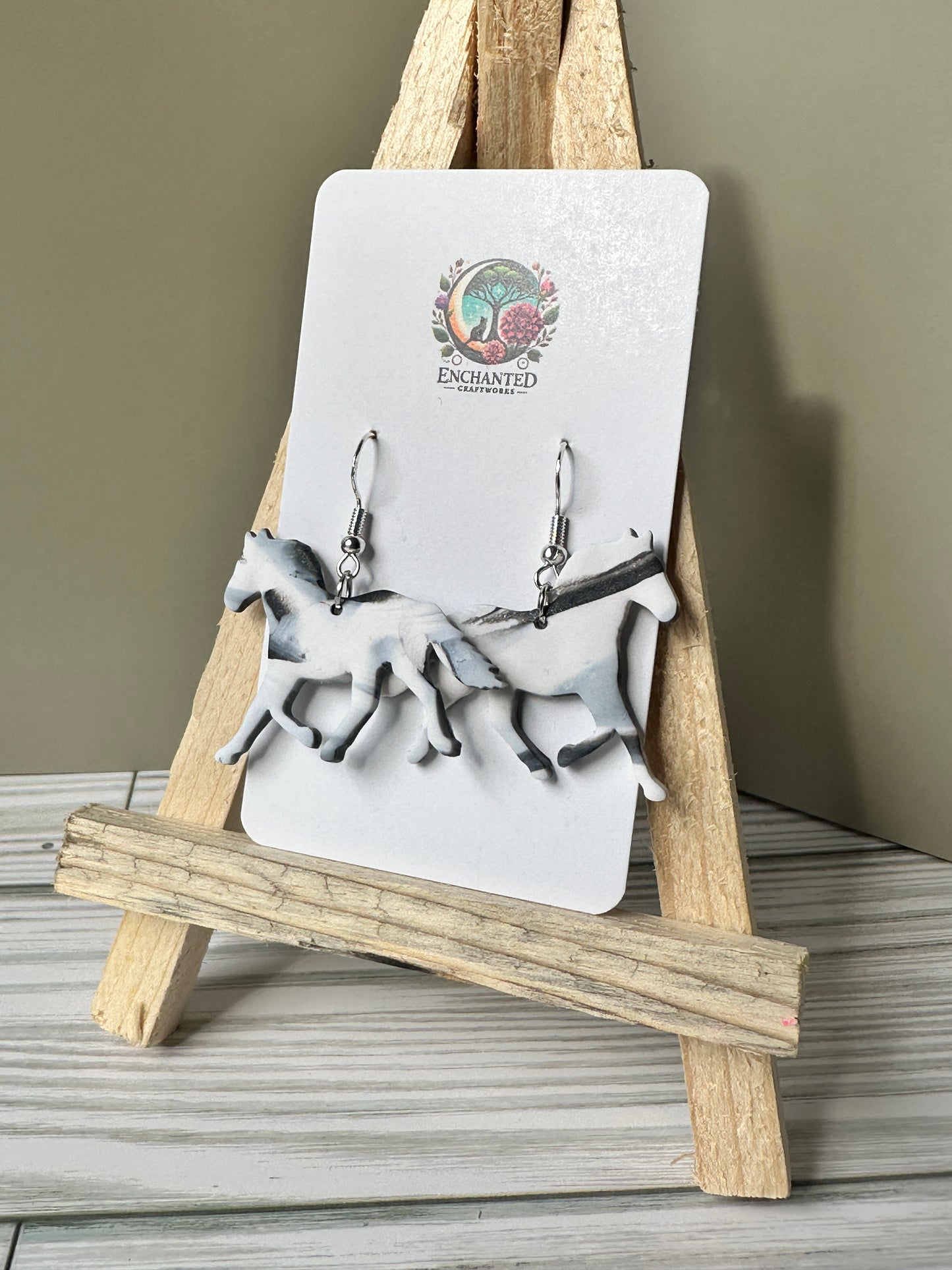 Wild Spirit Dangles – Running Horse Earrings