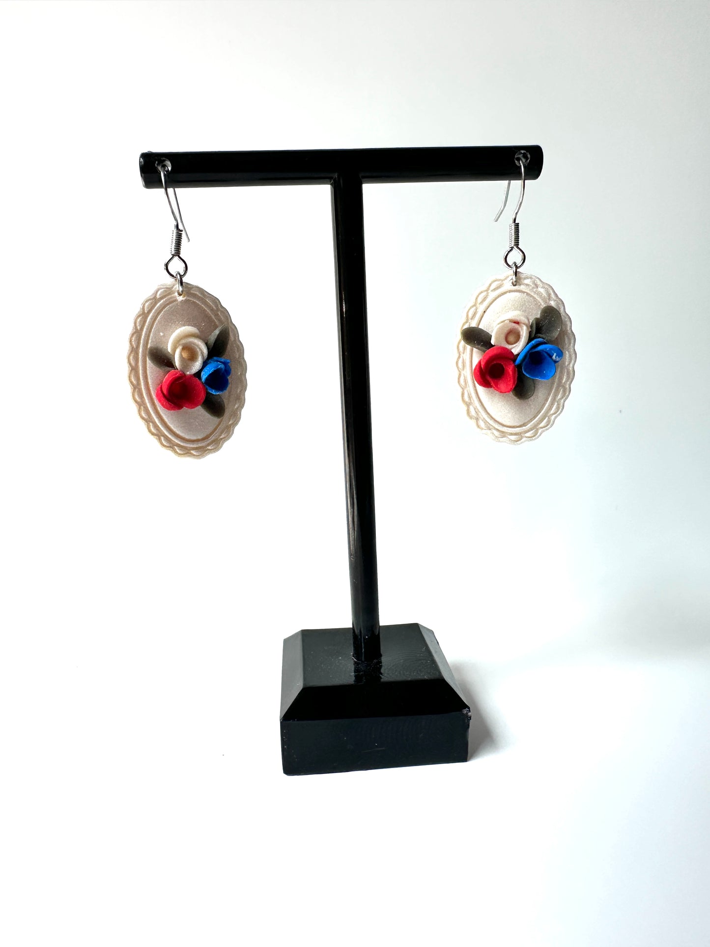 Star-Spangled Cameo Dangle Earrings