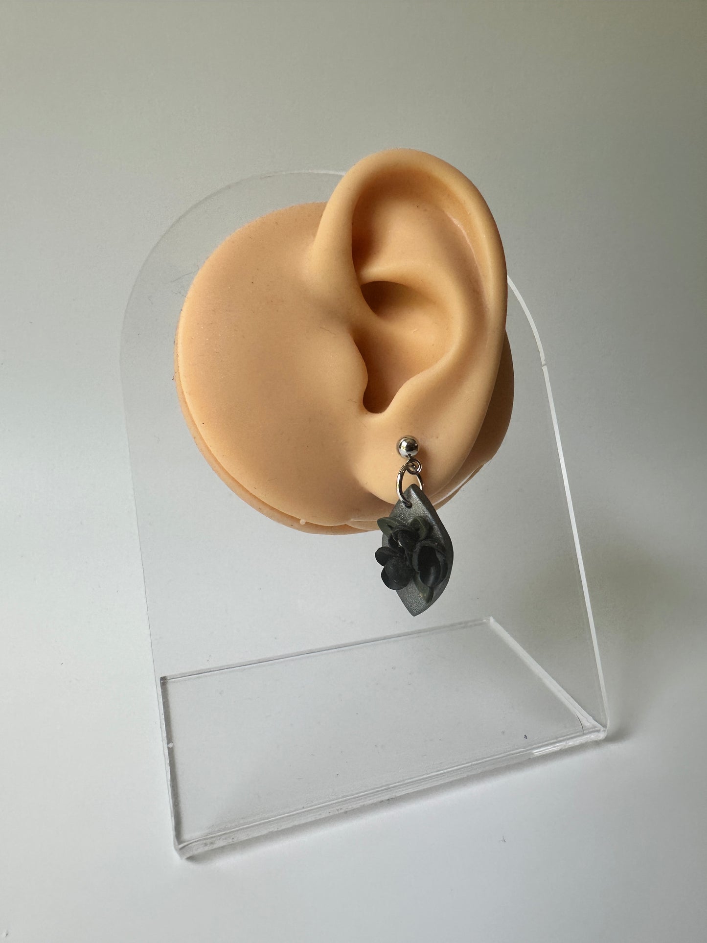 Midnight Noir Bloom Dangle Earrings