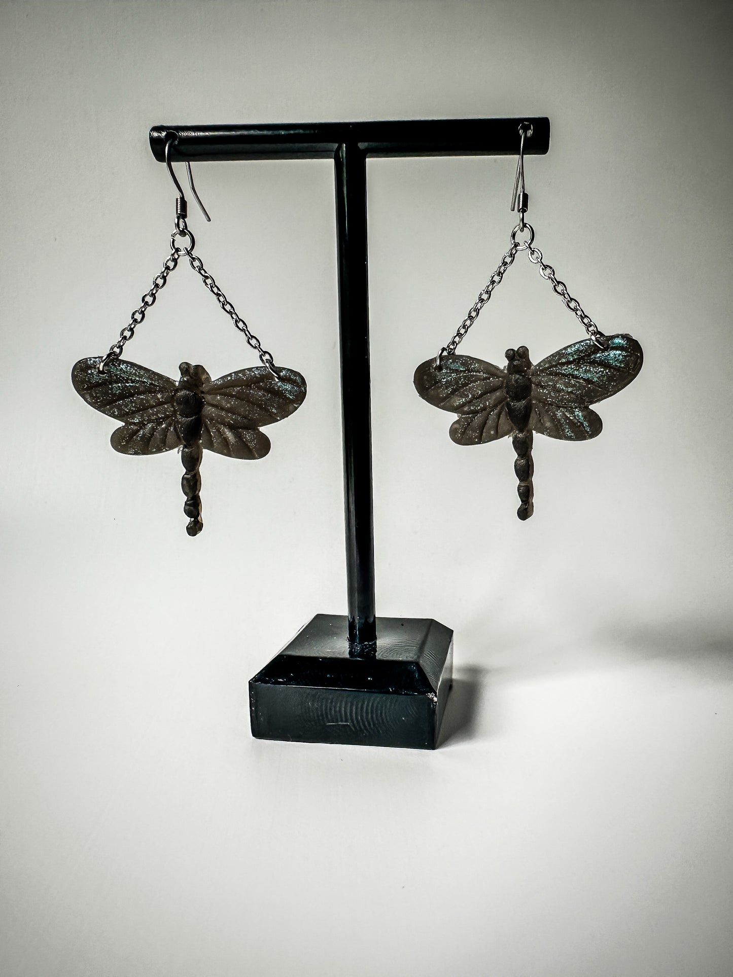 Mystic Dragonfly Polymer Clay Dangles Earrings