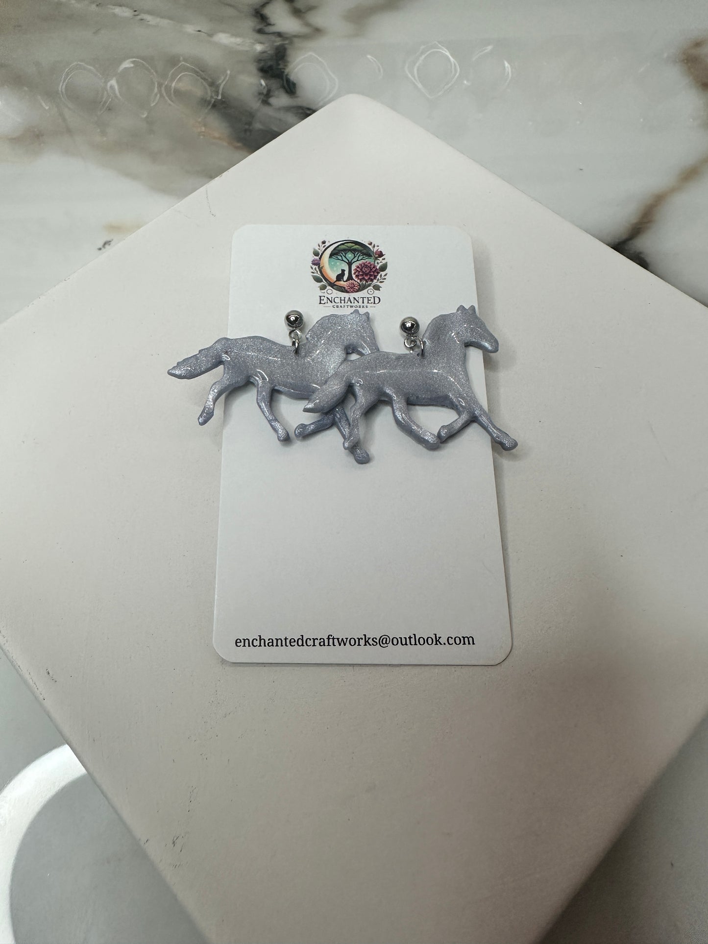 Wild Spirit Dangles – Running Horse Earrings