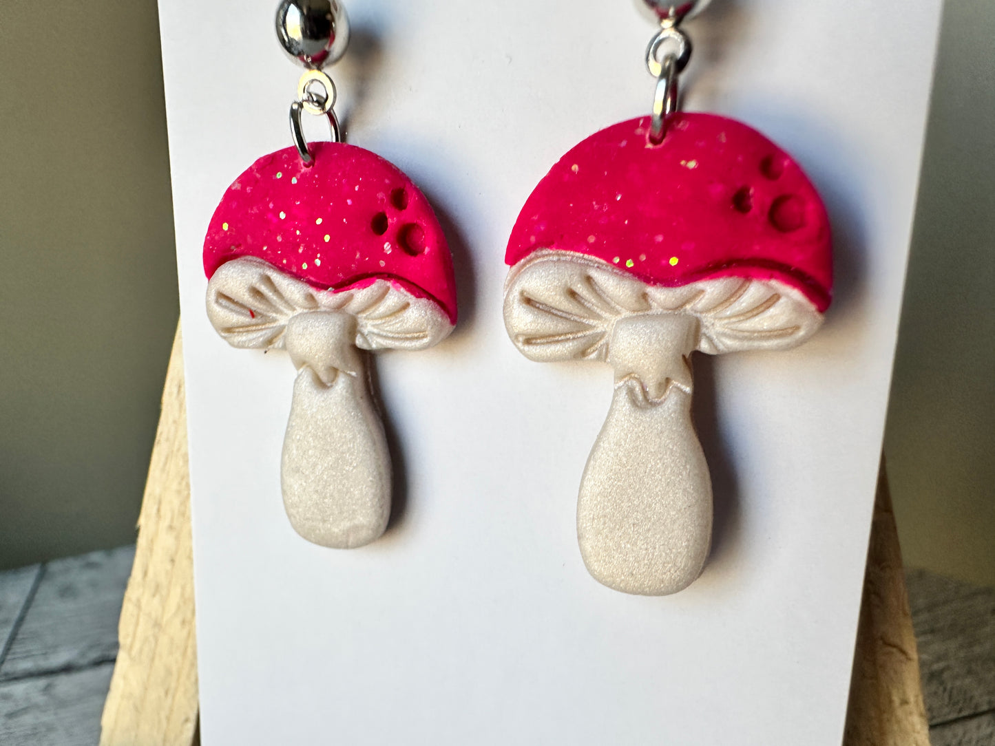 Enchanted Toadstool Dangles – Whimsical Mushroom Earrings