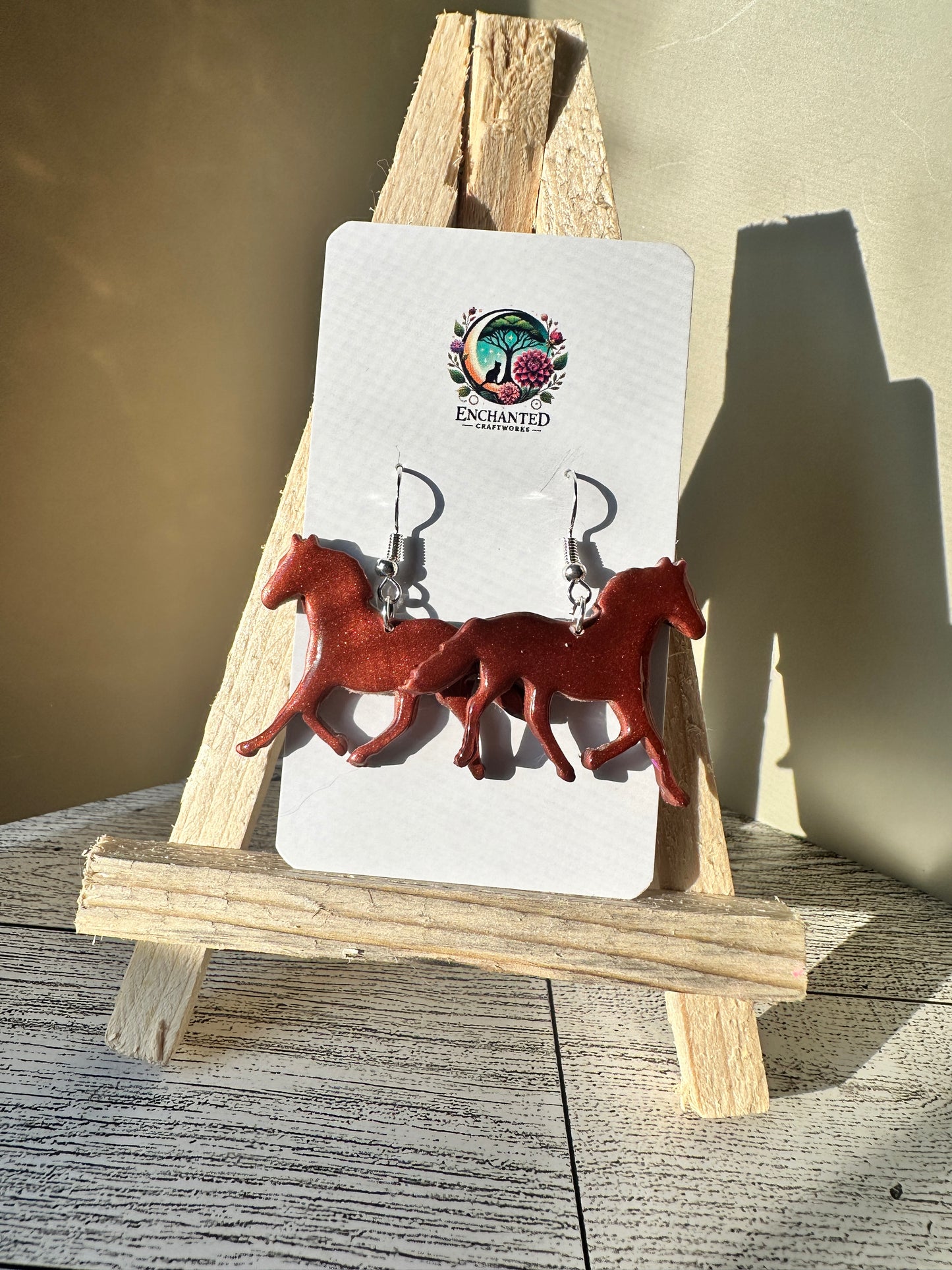 Wild Spirit Dangles – Running Horse Earrings