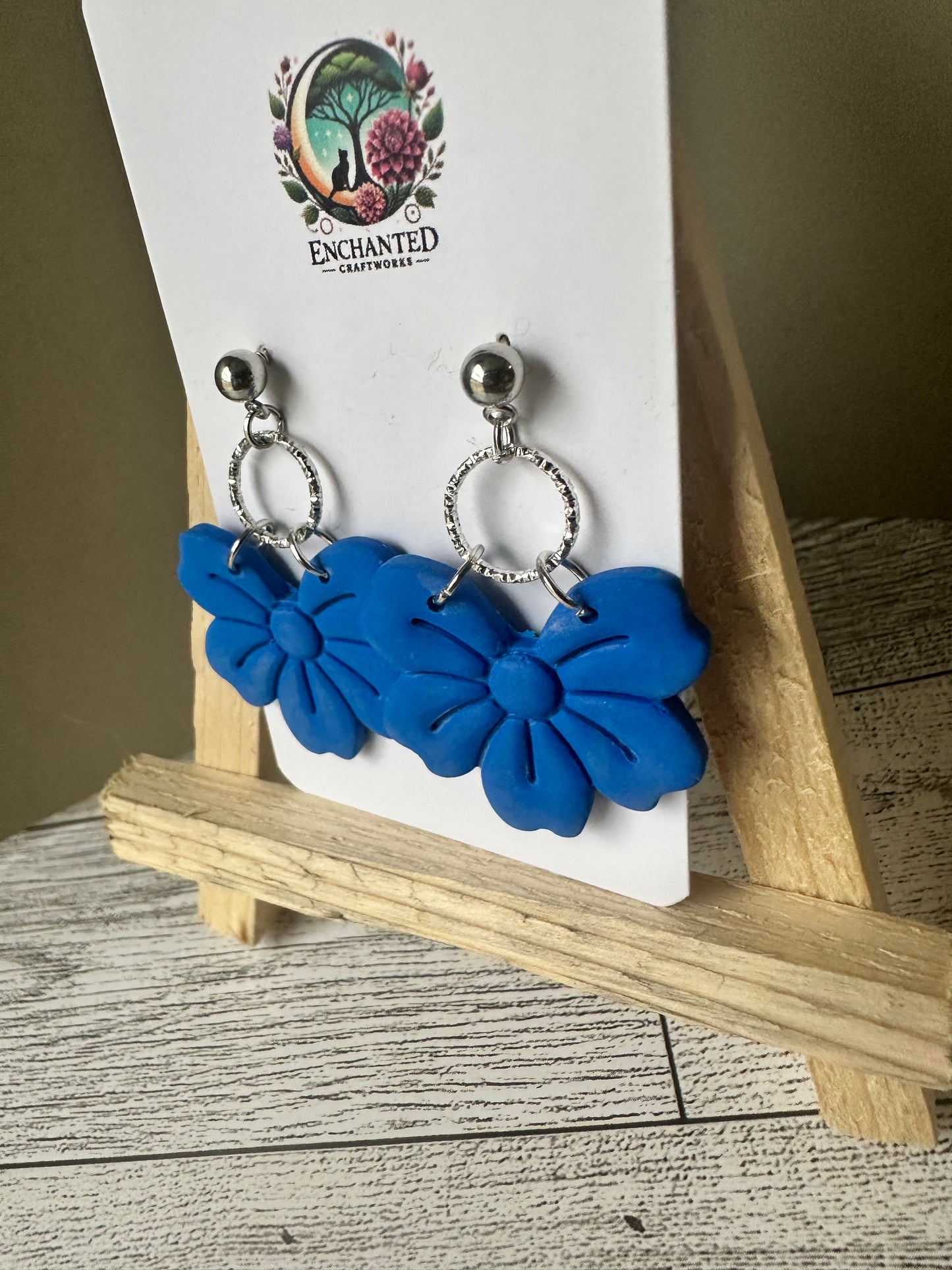 Bloom Loop – Floral Hoop Dangle Earrings