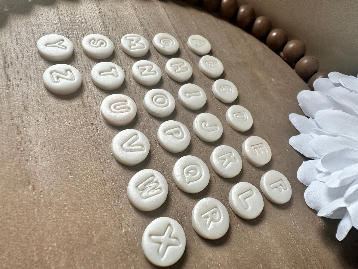 Enchanted Initial Stud Earrings – Personalized Polymer Clay