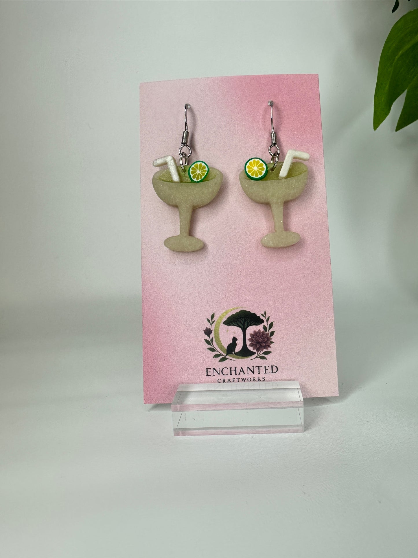 Enchanted Margarita Dangles - Polymer Clay Earrings