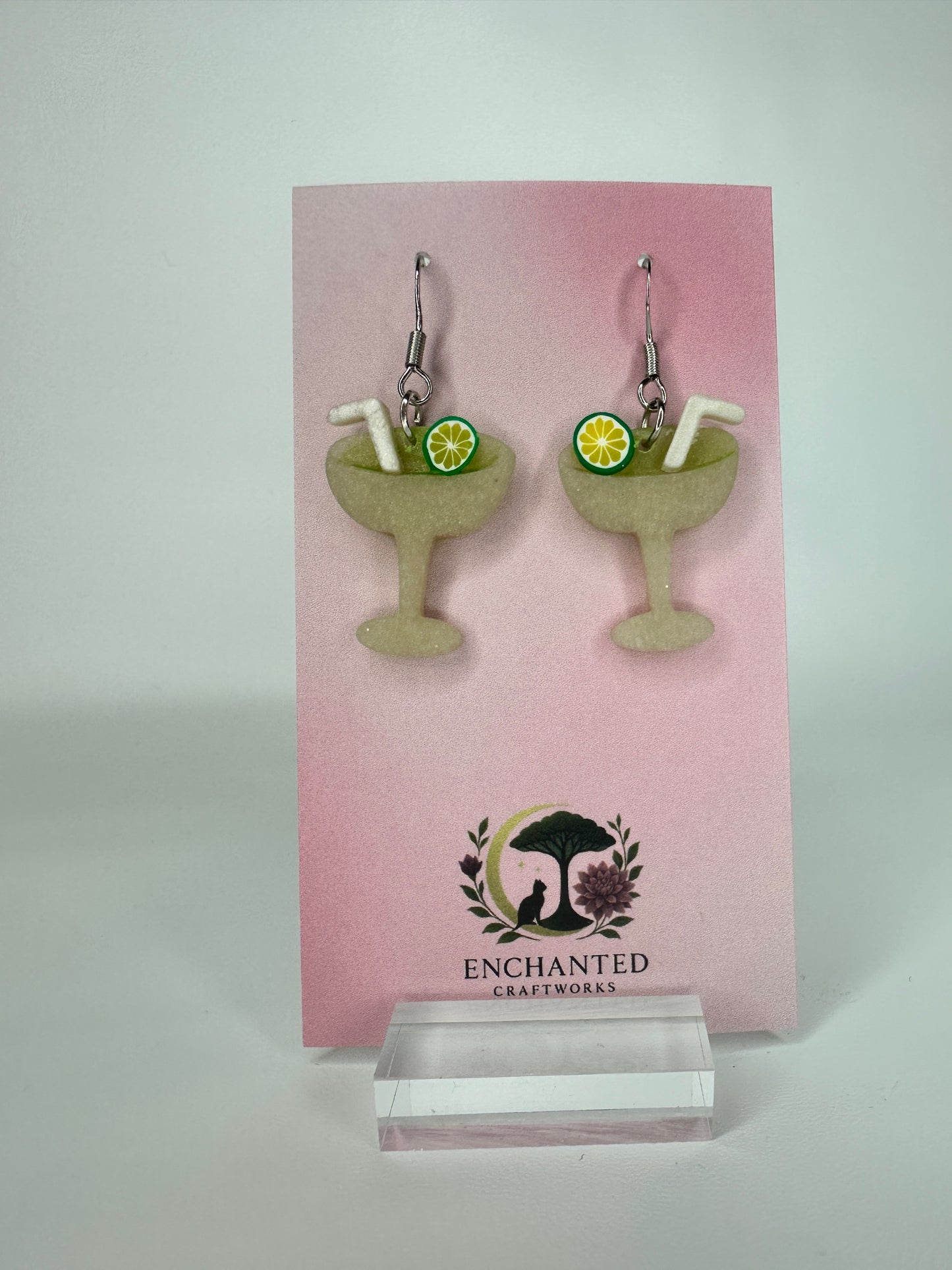 Enchanted Margarita Dangles - Polymer Clay Earrings