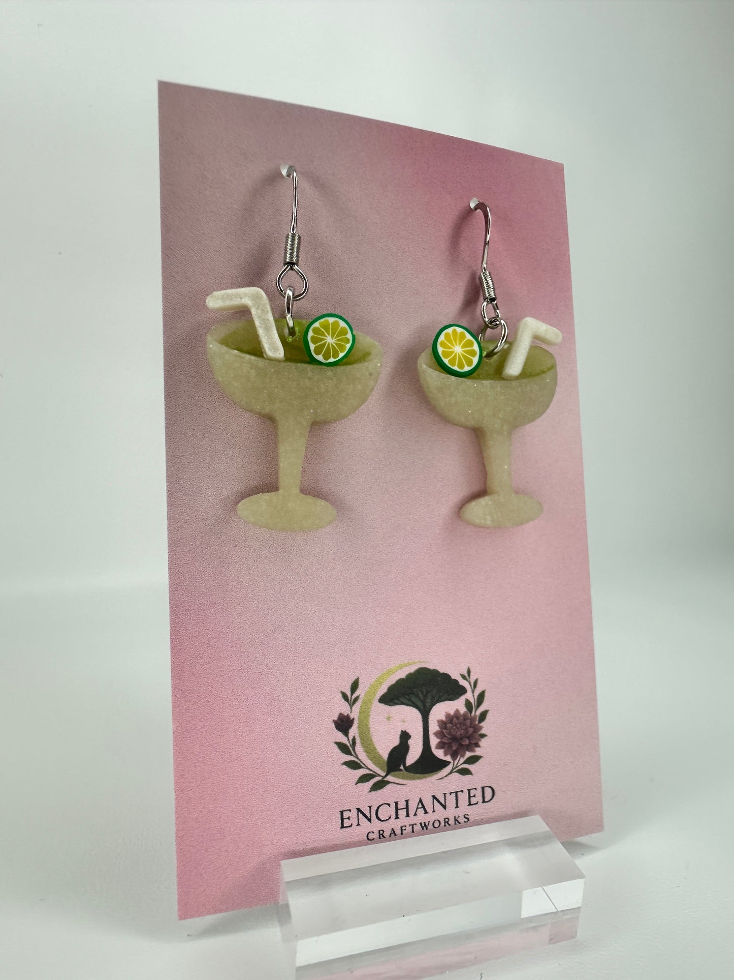 Enchanted Margarita Dangles - Polymer Clay Earrings