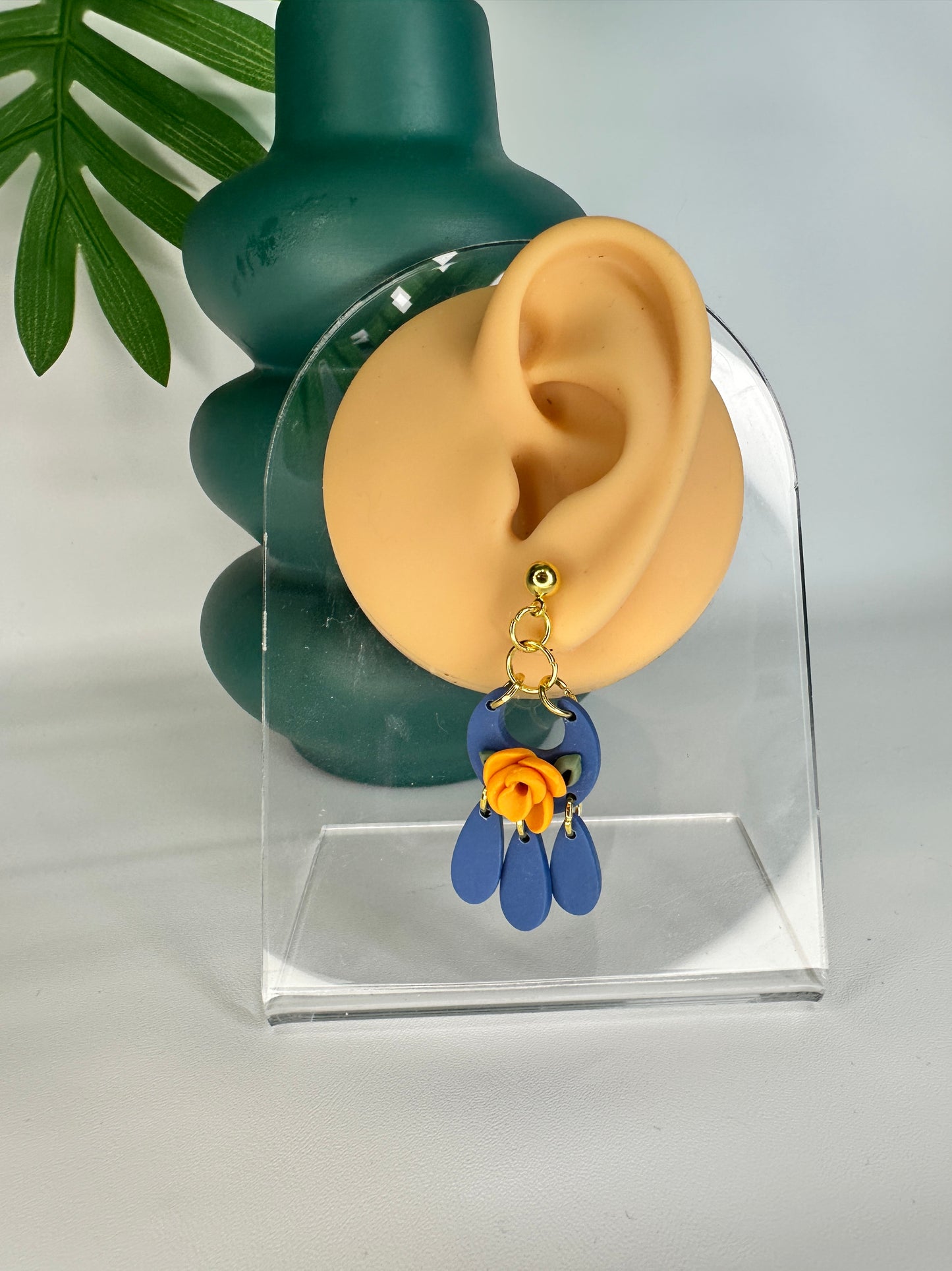 Enchanted Boho Blossom Dangles – Handmade Polymer Clay Earrings