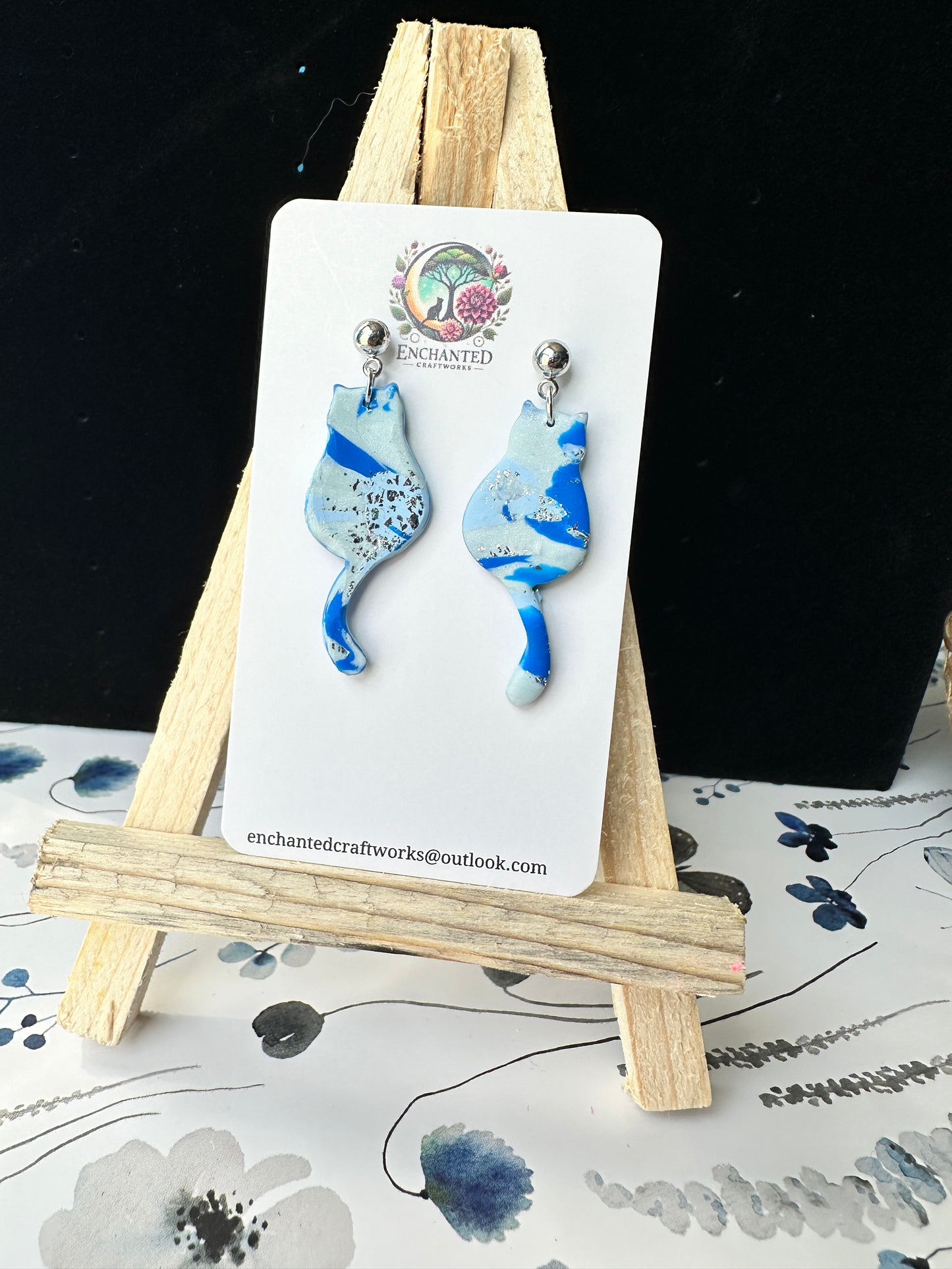 Cat Dangle Earrings
