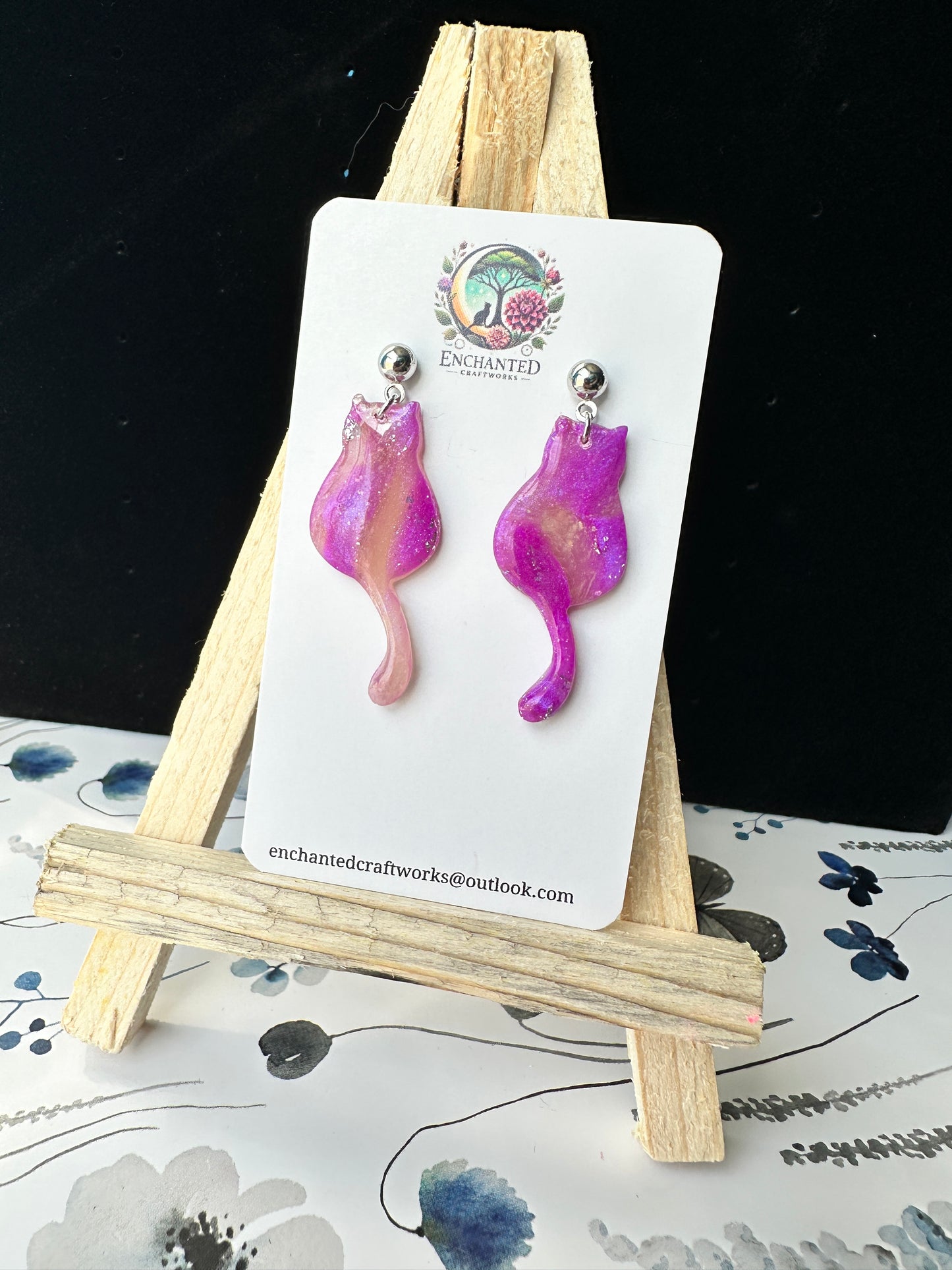 Cat Dangle Earrings