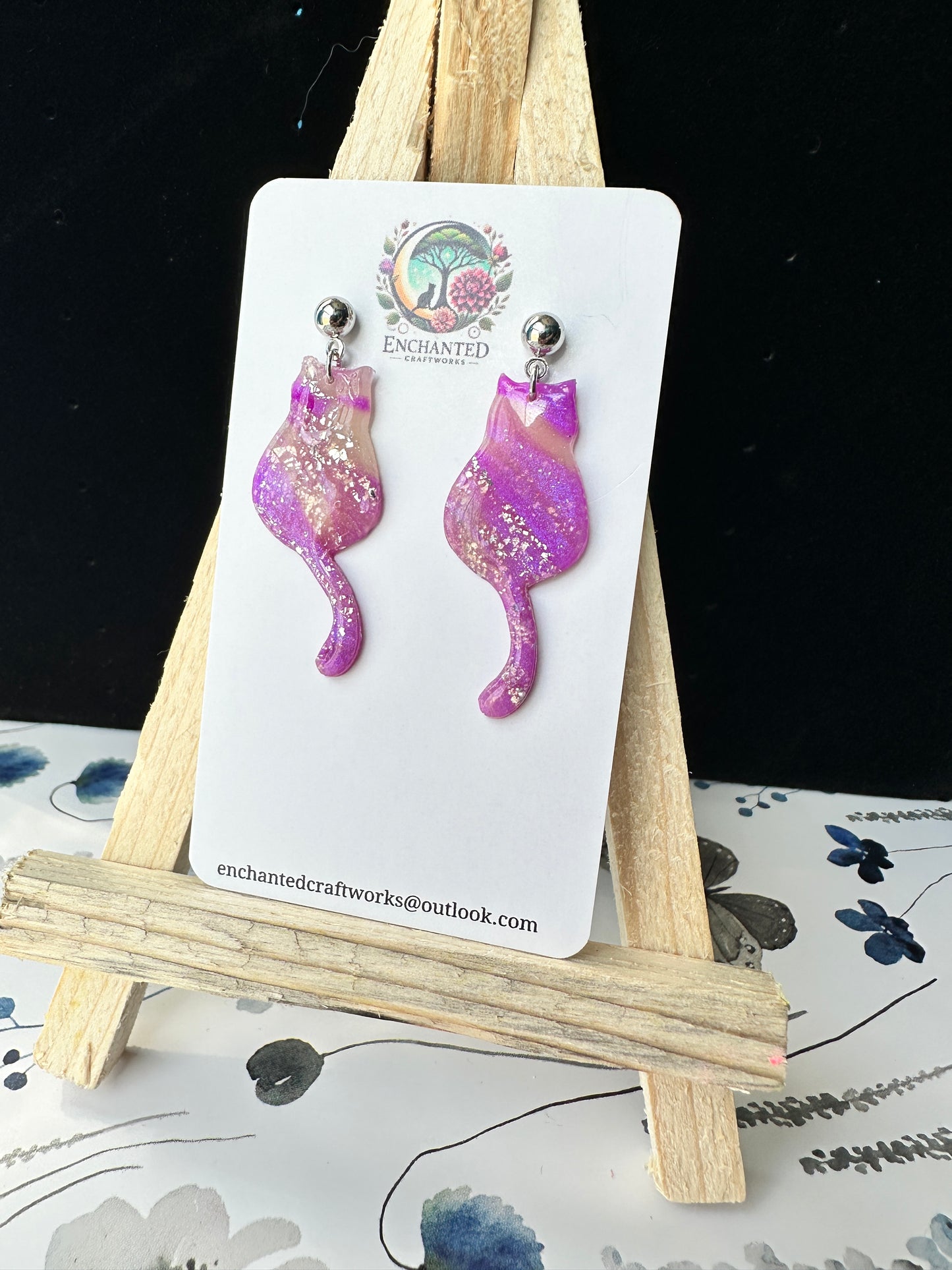 Cat Dangle Earrings
