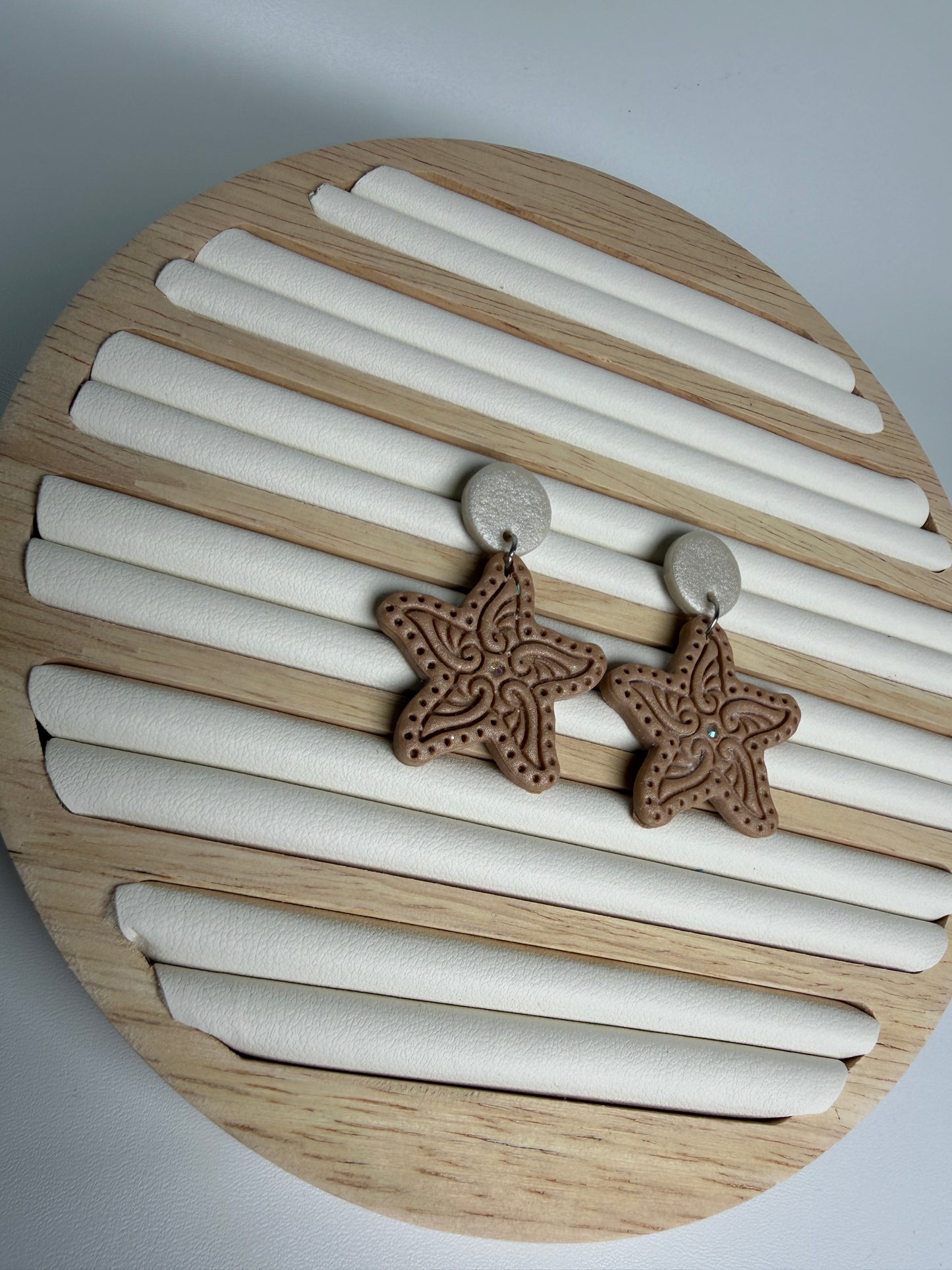 Enchanted Sand Starfish Polymer Clay Dangles
