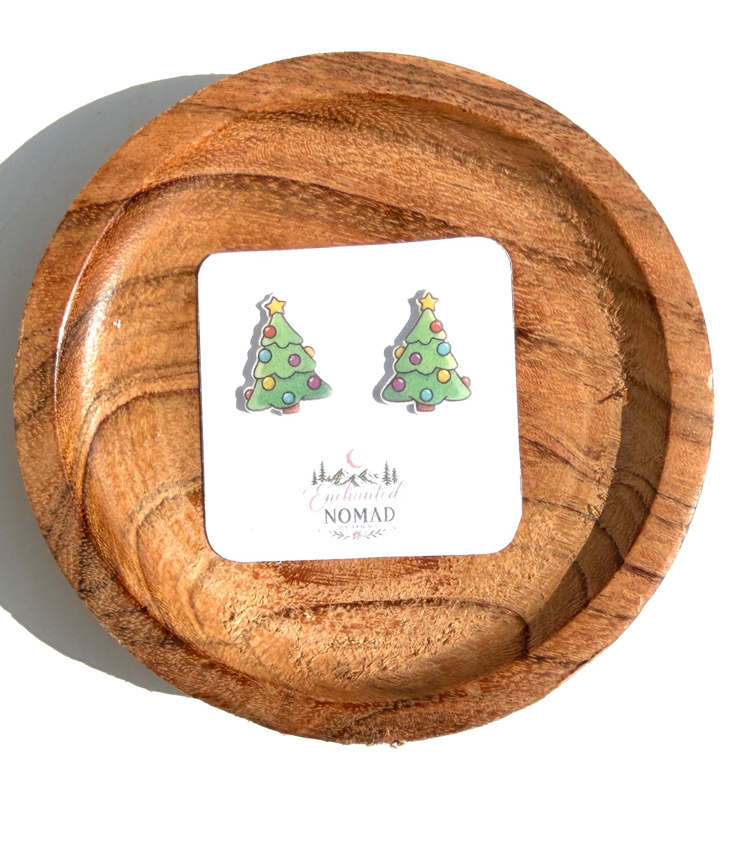 Christmas Tree Stud Earrings | Cute Holiday Earrings | Christmas Jewelry | Stocking Stuffer Gift | Festive Tree Studs
