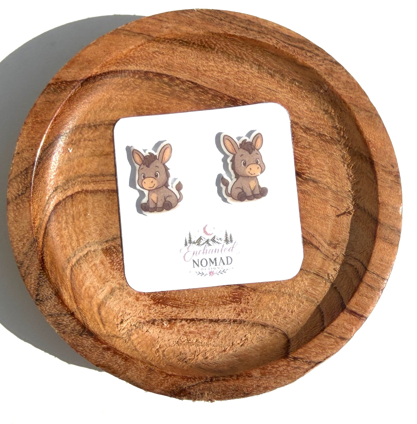 Donkey Stud Earrings | Cute Farm Animal Earrings | Burro Earrings | Farmhouse Jewelry | Donkey Lover Gift | Country Studs