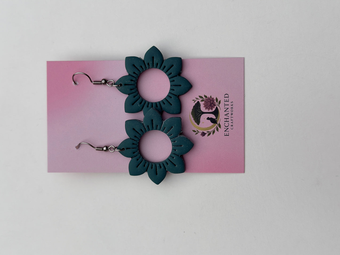 Boho Mandala Clay Earrings, Floral Statement Dangles, Lightweight Polymer Clay Earrings, Bohemian Jewelry Gift
