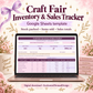 Craft Fair Inventory & Sales Tracker — Google Sheets Template