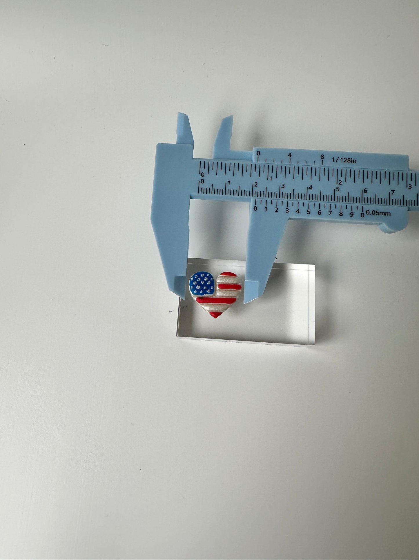 Patriotic Heart Earrings – Polymer Clay