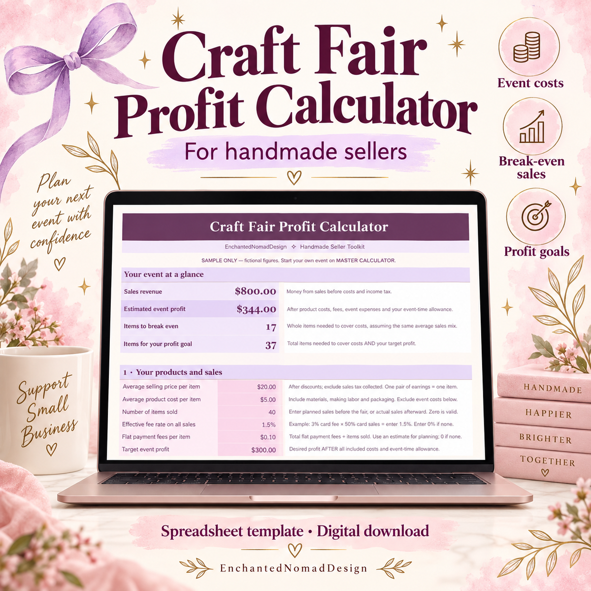 Handmade Seller Toolkit — 4 Google Sheets Templates