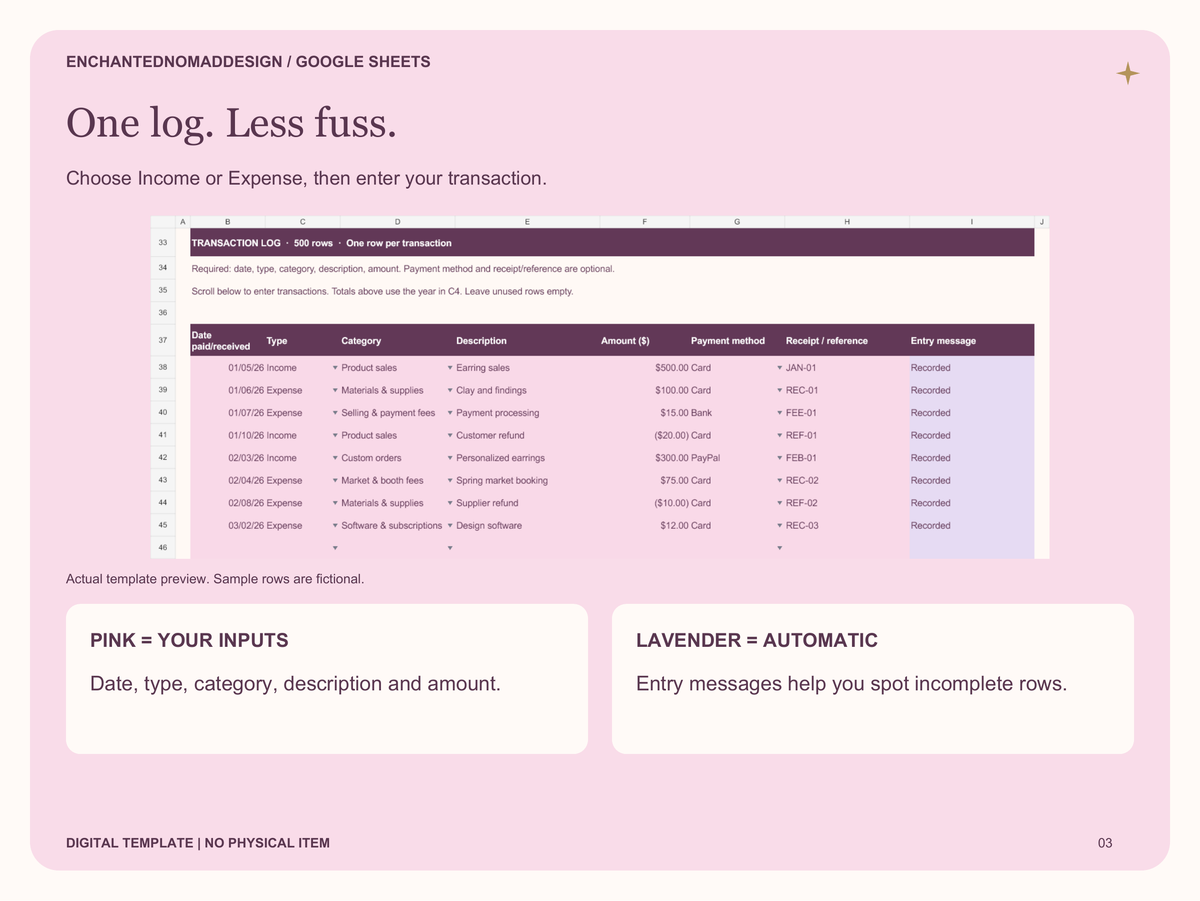 Small Business Income & Expense Tracker — Google Sheets Template