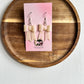Glitter Hand-Folded Bow Polymer Clay Dangle Earrings