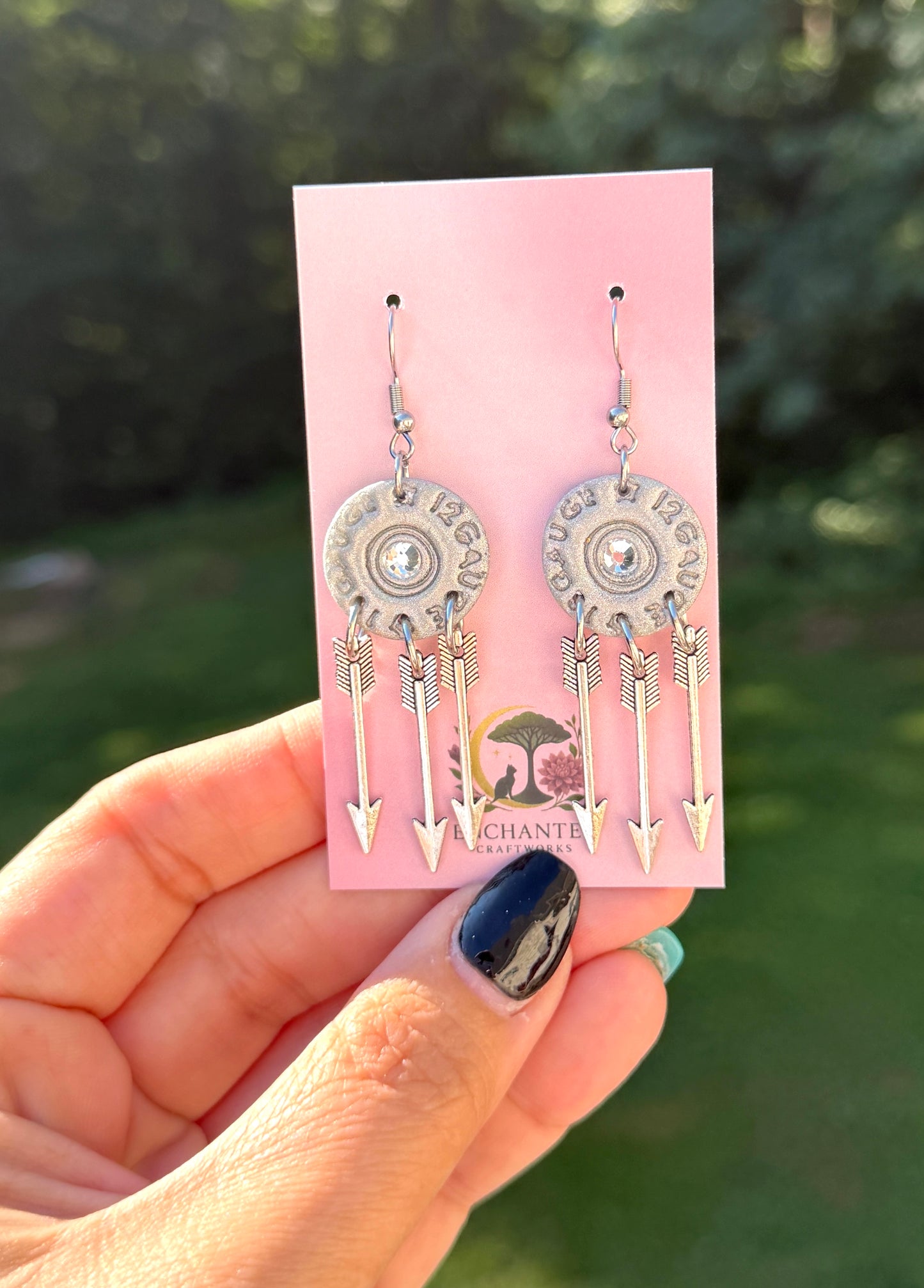 12 Gauge Shell Arrow Dangle Earrings, Western Boho Earrings, Shot Shell Jewelry, Cowgirl Arrow Earrings, Rustic Gift