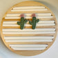 Desert Bloom Cactus Dangle Polymer Clay Earrings