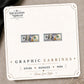 100 Dollar Bill Earrings & Pins on the tilted Enchanted Nomad Designs card