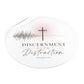 Discernment Over Distraction Round Sticker — Christian Cross Inspirational Vinyl