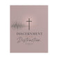 Discernment Over Distraction Poster — Christian Wall Art with Cross & Proverbs 4:25